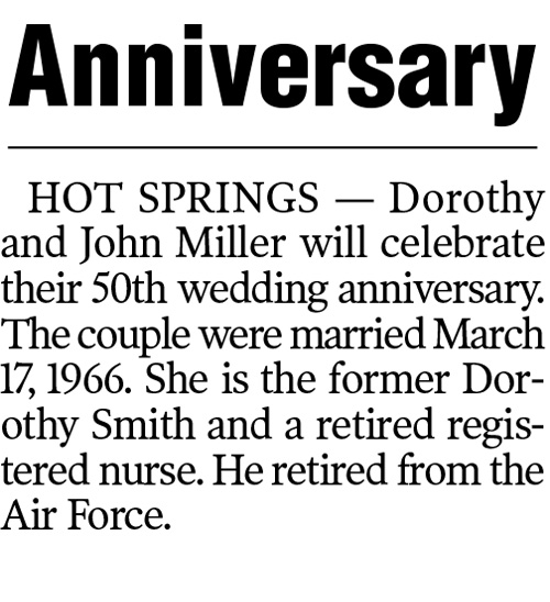 Basic Anniversary Announcement (no photo)